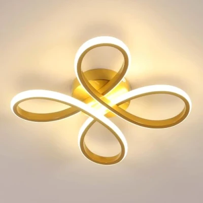 Abbildung von Comely LED Deckenleuchte, 30W 3375LM Modern Deckenlampe Deckenbeleuchtung für Wohnzimmer Schlafzimmer Esszimmer, Warmes Licht 3000K, 30cm, Gold