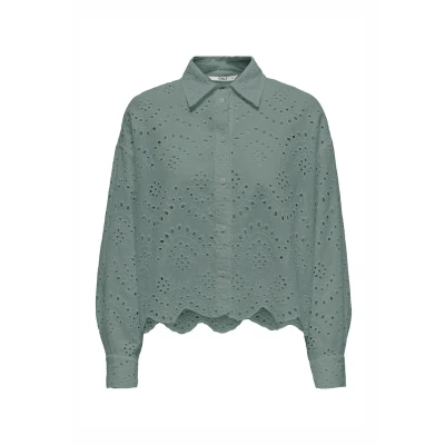 Abbildung von ONLY Onlvalais LS Hemdbluse, Damen, Größe: XL, Hellgrün