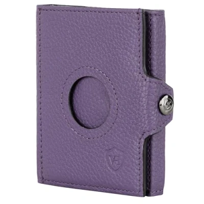 Abbildung von VON HEESEN Airtag Slim Wallet mit RFID Schutz Portmonee Herren klein aus echtem Leder Mini Geldbörse Kreditkartenetui Kartenetui Portemonnaie Geldbeutel (Violet)