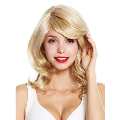 Abbildung von WIG ME UP VK 44 26 Perücke Damenperücke lang volumiunös gewellt Scheitel Hellblond