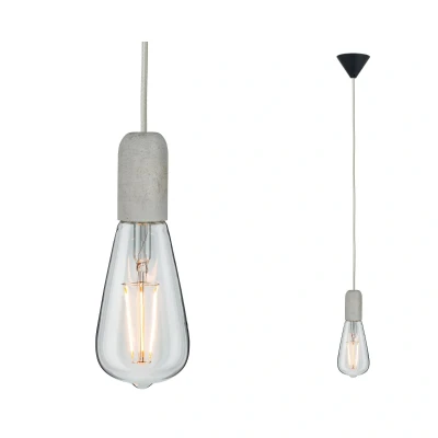 Abbildung von Paulmann Pendelleuchte »Neordic Jano max. 1x60W Grau/Schwarz 230V Beton/Kunststoff«, 1 flammig, Leuchtmittel E27 ohne Leuchtmittel,