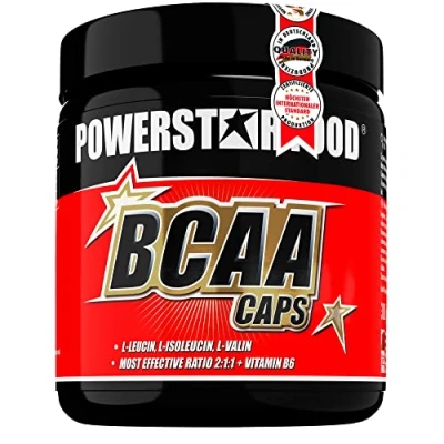 Abbildung von BCAA CAPS 300 Kapseln Essentielle Aminosäuren Leucin, Isoleucin, Valin plus Vitamin B6 Im erprobten Verhältnis 2:1:1 Für Krafttraining &amp; Diät Pharmaqualität Deutsche Herstellung