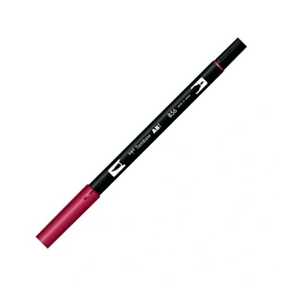 Abbildung von Tombow ABT 856 Fasermaler Dual Brush Pen mit zwei Spitzen, poppy red, 1 Stück (1er Pack)