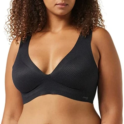 Abbildung von Sloggi FEEL FLOW Triangel BH, Damen, Größe: 75C. 80A C. 85A, Black