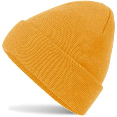 Abbildung von HatStar Wintermütze Damen Beanie Mütze Herren Feinstrick für Frauen Männer Unisex Cuffed Hats Weich &amp; Warm (Gold)