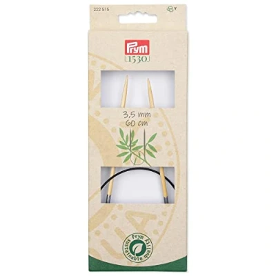 Abbildung von Prym 222515 1 Rundstricknadeln Bambus 60 cm 3,50 mm, Holzfarben, Ø 3.5 mm x