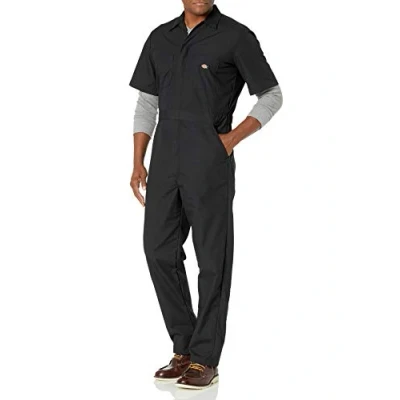 Abbildung von Dickies Men&#039;s Short Sleeve Coverall, Black, Medium Regular
