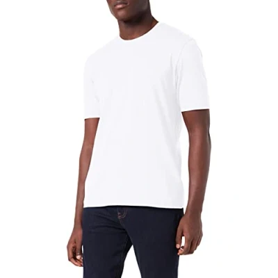Abbildung von Fynch Hatton Herren, Basic T Shirt, Weiß (White 802), Medium (Herstellergröße: M)
