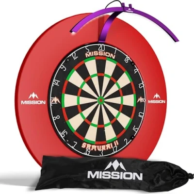 Abbildung von Mission Darts TOR100 Torus 100 Dartscheibe LED klappbar tragbar Reise Beleuchtungssystem (Metallic Lila)