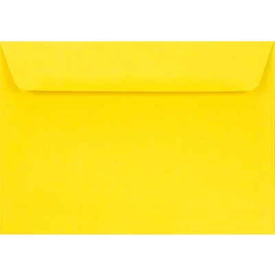 Abbildung von Netuno 25 Gelb Briefhüllen DIN C6 114x162 mm 90g Burano Giallo Zolfo festliche Briefumschläge Post Karten Umschläge Geschenk farbig Einladungs