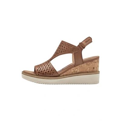 Abbildung von Tamaris Plateausandalette, Damen, Größe: 40, Cognac Schuhe