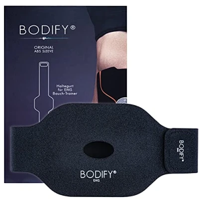 Abbildung von Bodify® Haltegurt Für EMS Bauchtrainer zur zusätzlichen Fixierung der Gelpads Gurt Bauchmuskeltrainer Männer und Frauen Das ORIGINAL (Ohne Trainer)