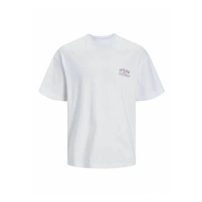Abbildung von Jack &amp; Jones Jorsantorini BACK SS CREW NECK Tshirt print, Herren, Größe: Medium, Bright white