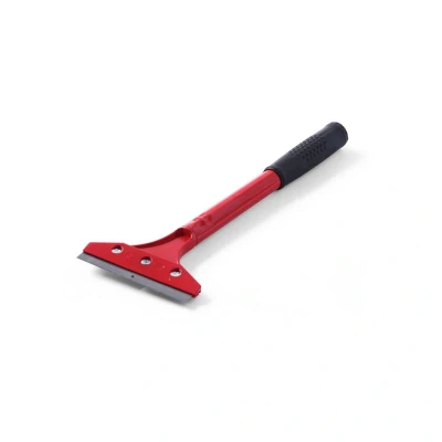Abbildung von HENDI Grillschaber 10 x 31,5 cm rot schwarz Gastronomie Fettbeseitung Grillplatte, Grillspachtel