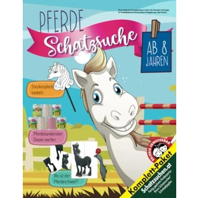 Abbildung von Pferde Schatzsuche Kindergeburtstag ab 8 Jahren: Die Pferdespiel Schnitzeljagd für PferdeliebhaberInnen den perfekten Pferdegeburtstag. Sofort Startklar! (Bravo Schatzsuche)