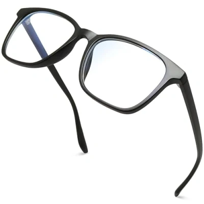 Abbildung von Joopin Blaulichtfilter Brille Damen Blaufilter Herren Ohne Stärke und Blaulicht Blue Light Blocking Glasses for PC TV and Gaming(TR90 Schwarz)
