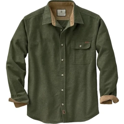 Abbildung von Legendary Whitetails Buck Camp Herren Flanellhemd, Armee, Größe 4XL