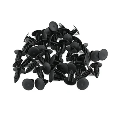 Abbildung von KIMISS 50 Stücke Befestigungsclips,8mm Auto Stoßstange Kunststoff Niet Verschluss Retainer Trim Push Pin Clip Schwarz
