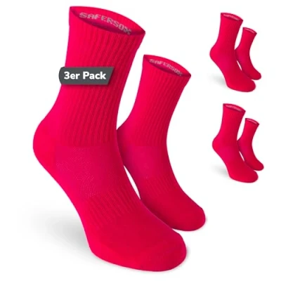 Abbildung von Safersox Mückensocken Sportsocken Socken 3er Vorteilspack Pink, 43 46