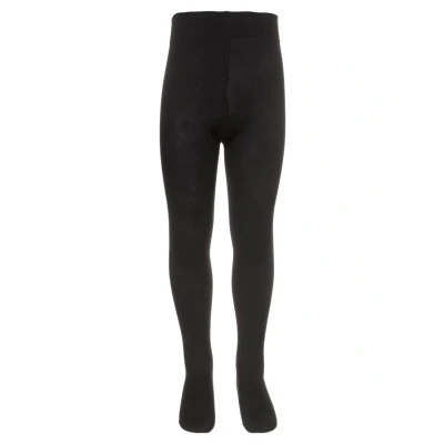 Abbildung von FALKE Unisex Kinder Strumpfhose Cotton Touch K TI Baumwolle dick einfarbig 1 Stück, Schwarz (Black 3000), 110 116