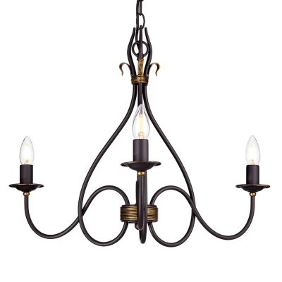 Abbildung von Elstead Lighting WM3 Kronleuchter Windermere 3xE14 H:48,5 Ø:54,5