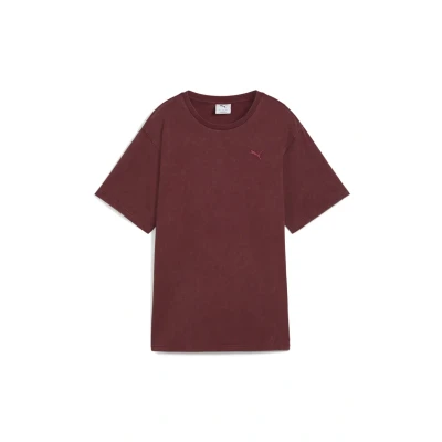 Abbildung von Puma Essentials Elevated Relaxed WASH Tshirt basic, Damen, Größe: XS, Ruby shimmer