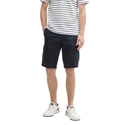 Abbildung von TOM Tailor Regular Printed Shorts, Herren, Größe: 30, Navy