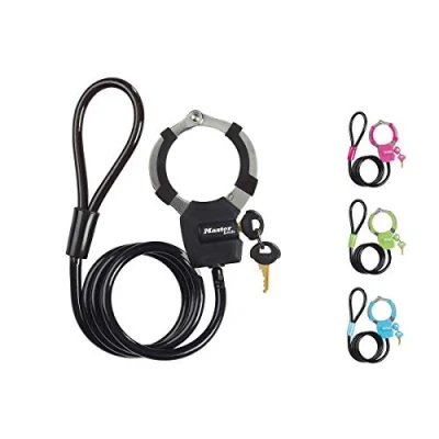 Abbildung von MASTER LOCK Kabelschloss mit Schlüssel [Kabel 1m] 8275EURDPRO Ideal für Scooter Roller, Fahrrad, Kinderwagen, Sportausrüstung