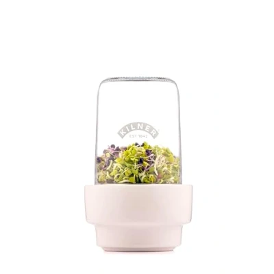 Abbildung von Kilner 0,5L Keimset Glasdose mit Edelstahldeckel Keramikboden &amp; Rezeptheft ideal für den Anbau von Brokkolibohnen Rettich Linsen BPA frei nachhaltig spülmaschinenfest