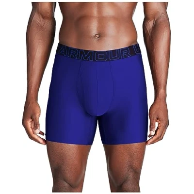 Abbildung von Under Armour Herren Tech 6 inch Boxerjock 2 Pack Retroshorts, Royal Solid Core 3er Pack, XXL