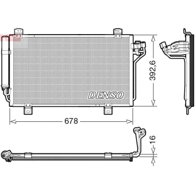 Abbildung von DENSO DCN44015 Klimakondensator mit Trockner R 134a