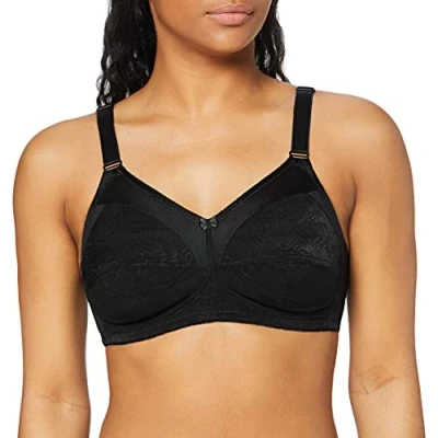 Abbildung von Sassa Damen Schalen BH, Soft BH Jacquard Einfarbig, Gr. 90C (Herstellergröße:90C), Schwarz (Schwarz 00500)