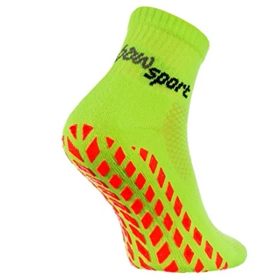 Abbildung von Rainbow Socks Neo ABS Sport Damen Herren Neon Sneaker Stopper Socken 1 Paar Grün Größen 39 41