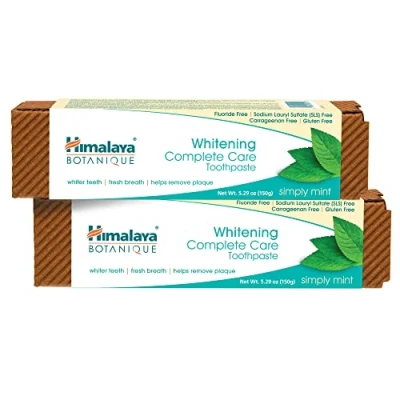 Abbildung von Botanique Whitening simply Mint Prevents germs and improves Oral &amp; Dental health Strenghtens teeth All Natural, Fluoride SLS free 100% Vegetarian Vegan Friendly 150g (pack of 2)