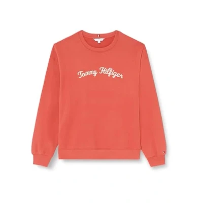 Abbildung von Tommy Hilfiger Curve Script Sweatshirt, Damen, Größe: 50, Terra red