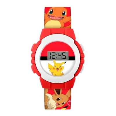 Abbildung von Accutime Digitale Armbanduhr POK4374, Pokémon Motiv, Rot, mehrfarbig, Modern