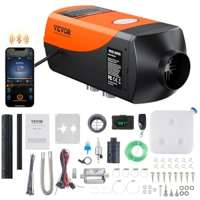 Abbildung von VEVOR Luft Dieselheizung Standheizung 12 V 2 kW, Luftheizung Air Diesel Lufterhitzer, 0,120,26 L/Std. mit LCD Display &amp; Fernbedienung Bluetooth APP