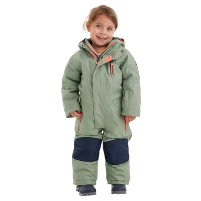 Abbildung von Killtec Kesley Mini Skioverall/Schneeanzug mit Kapuze und Schneefang, hell blaugrün, 86/92