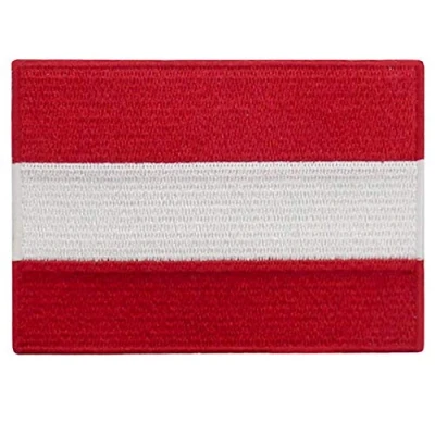 Abbildung von Österreich Flagge Bestickter Aufnäher zum Aufbügeln/Annähen