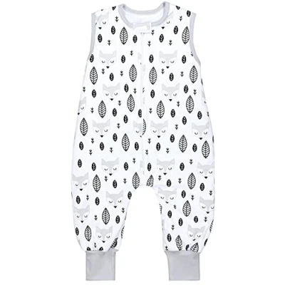 Abbildung von TupTam Baby Ganzjahresschlafsack mit Füßen 2,5 TOG OEKO TEX Unisex, Farbe: Füchse Grau, Größe: 116 122