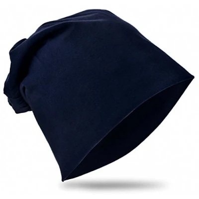 Abbildung von Miobo Kinder Slouch Beanie Mütze,Baumwolle,Unifarbe Schwarzblau 43