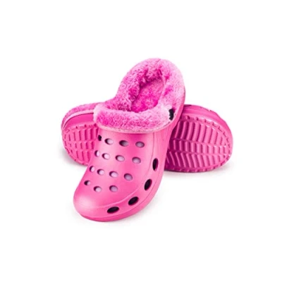 Abbildung von ESTRO Herren Winter Hausschuhe Damen Gefüttert Gartenschuhe Gartenclogs A01 (41, Pink)