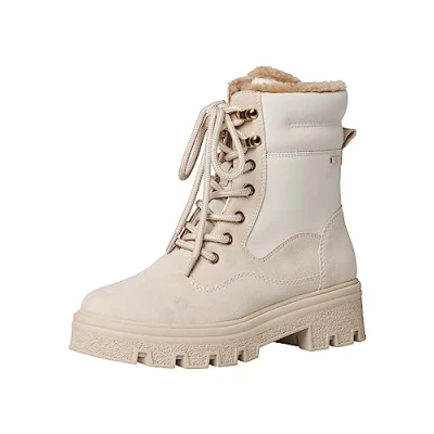 Abbildung von s.Oliver Plateaustiefelette, Damen, Größe: 40, Cream Schuhe