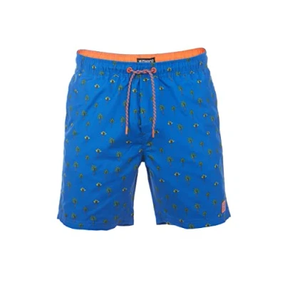 Abbildung von riverso Badehose Herren RIVKai Regular Fit Badeshorts Schwimmhose Sporthose Kurze Hose Shorts Tunnelzug Taschen Sommer Strand Blau S, Größe:S, Farbe:Bright Royal Blue Shiny Orange (59000)