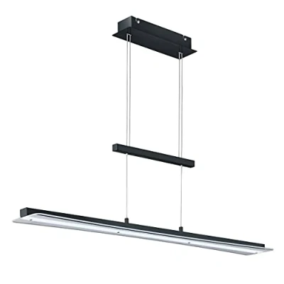 Abbildung von Reality Leuchten LED Pendelleuchte Smash R32421132, Metall Schwarz matt, Glas weiß satniert oder klar, inkl. 18 Watt LED, 4 fach Touch