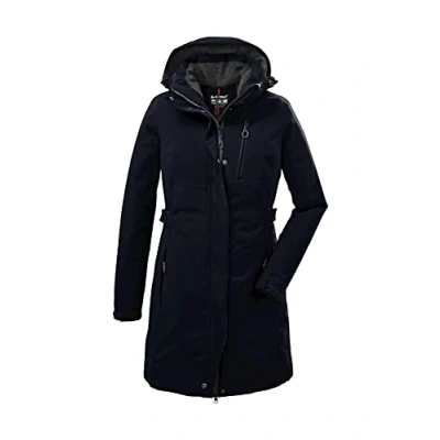 Abbildung von Killtec Damen Parka Funktionsparka mit abzippbarer Kapuze KOW 165 WMN PRK wasserdicht, Winddicht, atmungsaktiv 00814 dunkelnavy 50