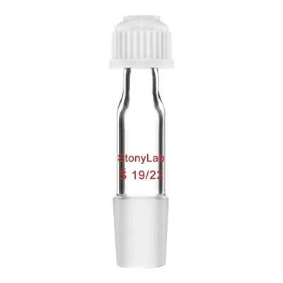 Abbildung von StonyLab Glas Thermometer Adapter, Inlet Adapter mit 19/22 Innengelenk, 80mm Höhe, für Destillations apparatur