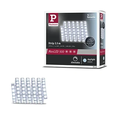 Abbildung von Paulmann LED Streifen »MaxLED 500 Stripe 2,5m Daylight Cover 6500K 15W 24V Silber Kunststoff«, 1 St. flammig, IP44