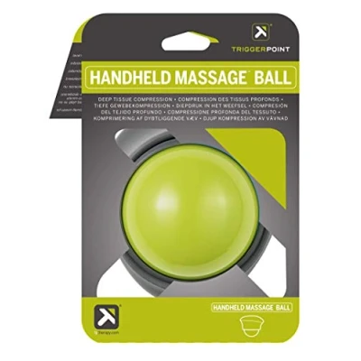 Abbildung von TRIGGERPOINT Unisex Handmassageball, tragbare Selbstmassage, ergonomischer Griff, tiefes Gewebe, Grau und Limette, Einheitsgröße