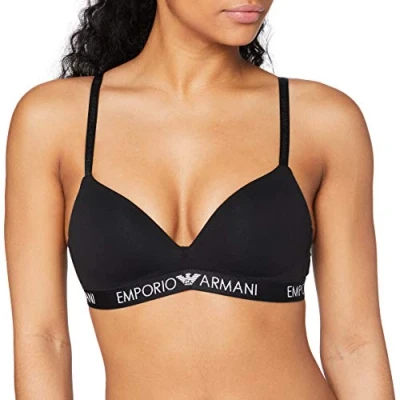 Abbildung von Emporio Armani Padded BRA Triangel BH, Damen, Größe: Small, Nero